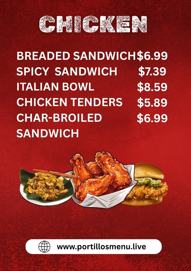 Portillo's Chickens menu