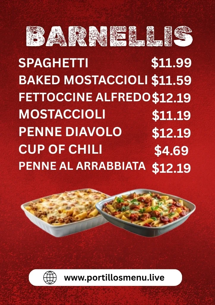 Portillo's Barnellis menu