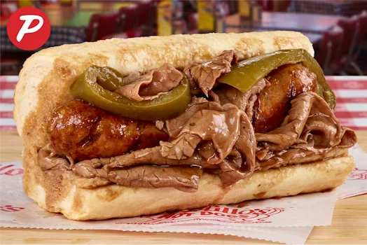 Combo Beef & Char Grilled Italian Sausage Sandwich