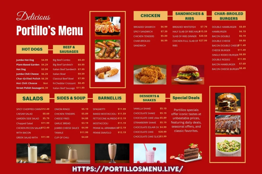 Portillo's menu