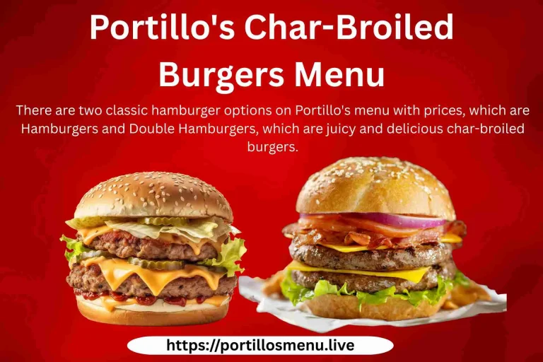 Portillo's Char-Broiled Burgers Menu