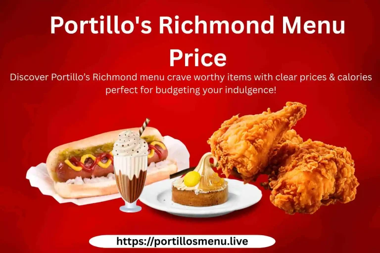 Latest Portillo's Richmond Menu Price & Calories